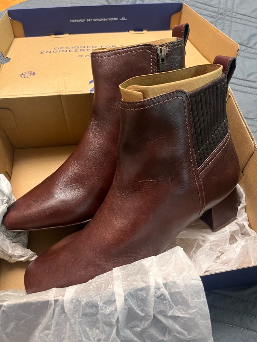 Rockport Women’s Brown Leather Ankle Boots